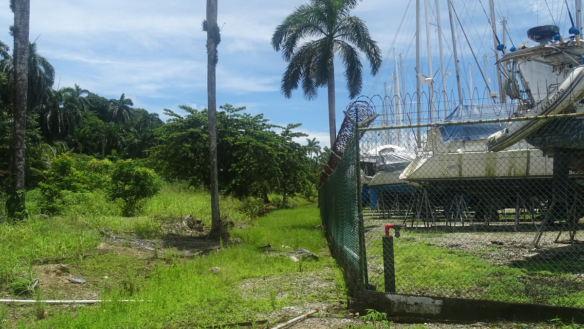 La frontera entre la selva y el astillero de seguridad, Shelter Bay Marina