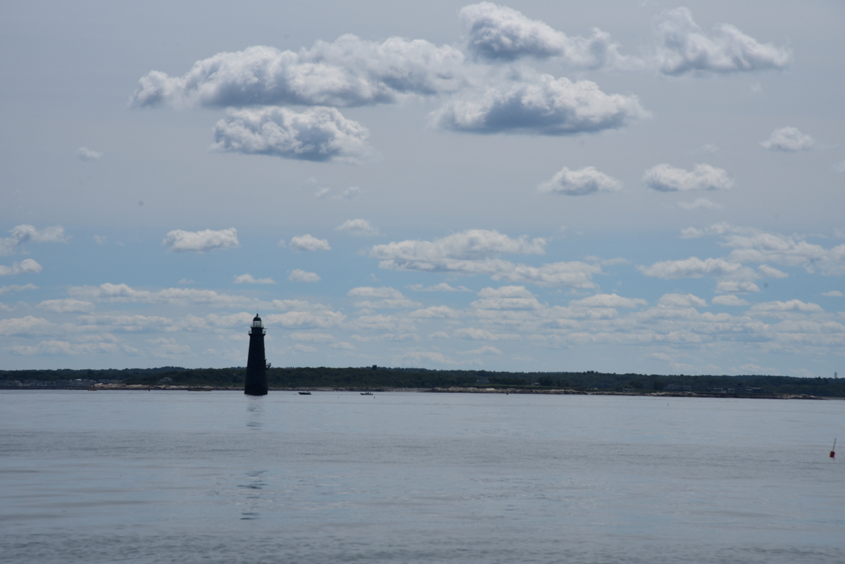 El Faro de Minots Ledge al sur de la Bahía Boston