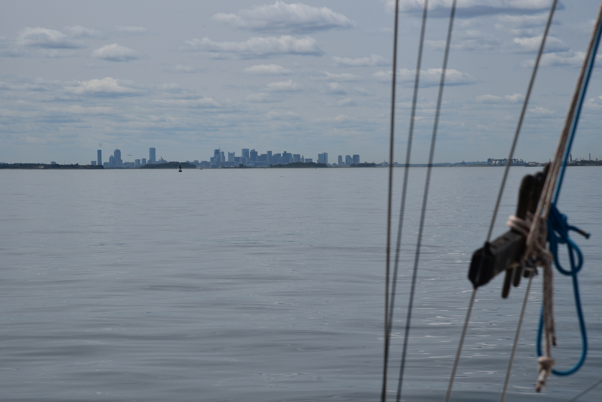 Primera vista de Boston desde el sudeste