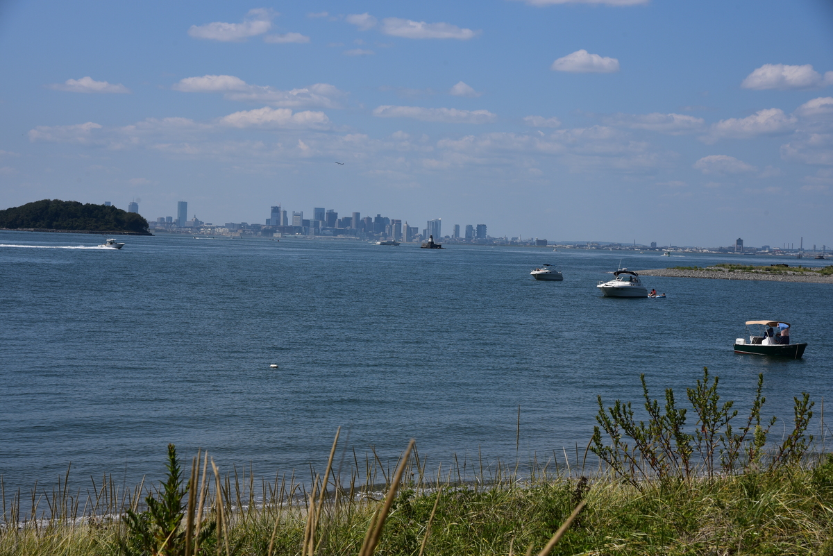 Vista de la ciudad Boston desde Isla Lovell