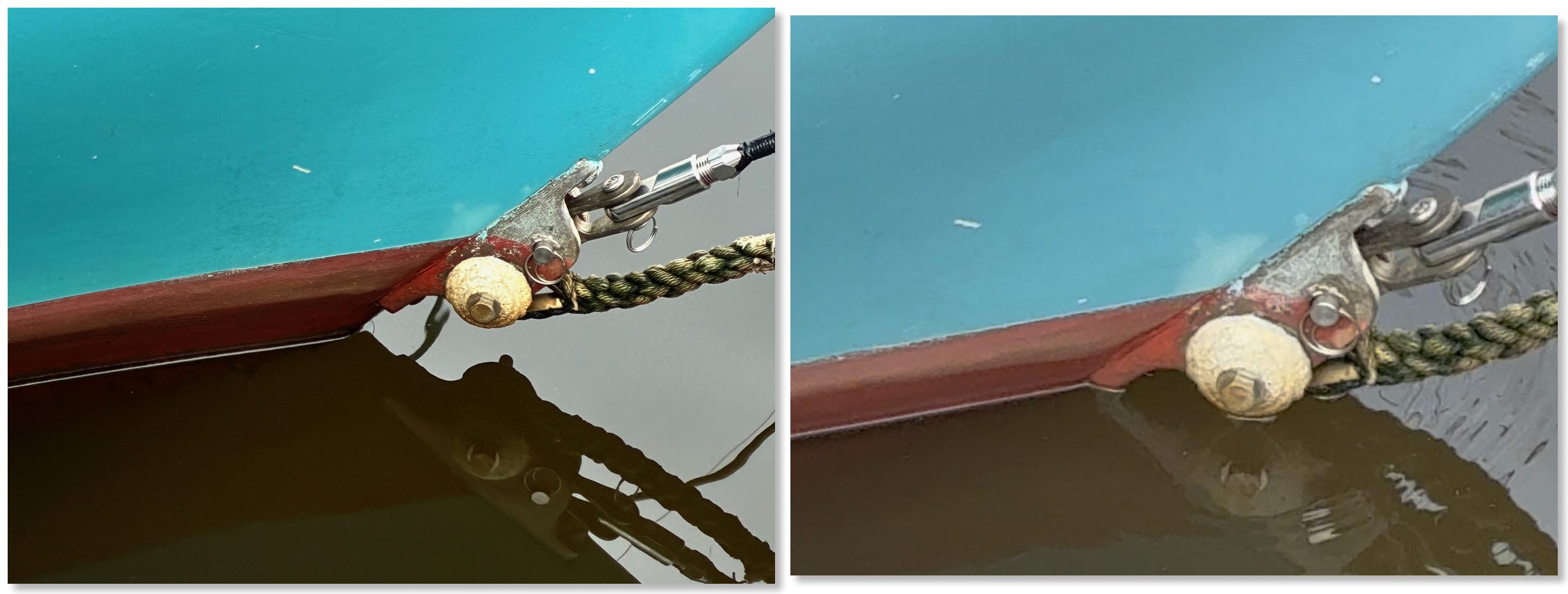 El antes y el después de la linea de flotacion