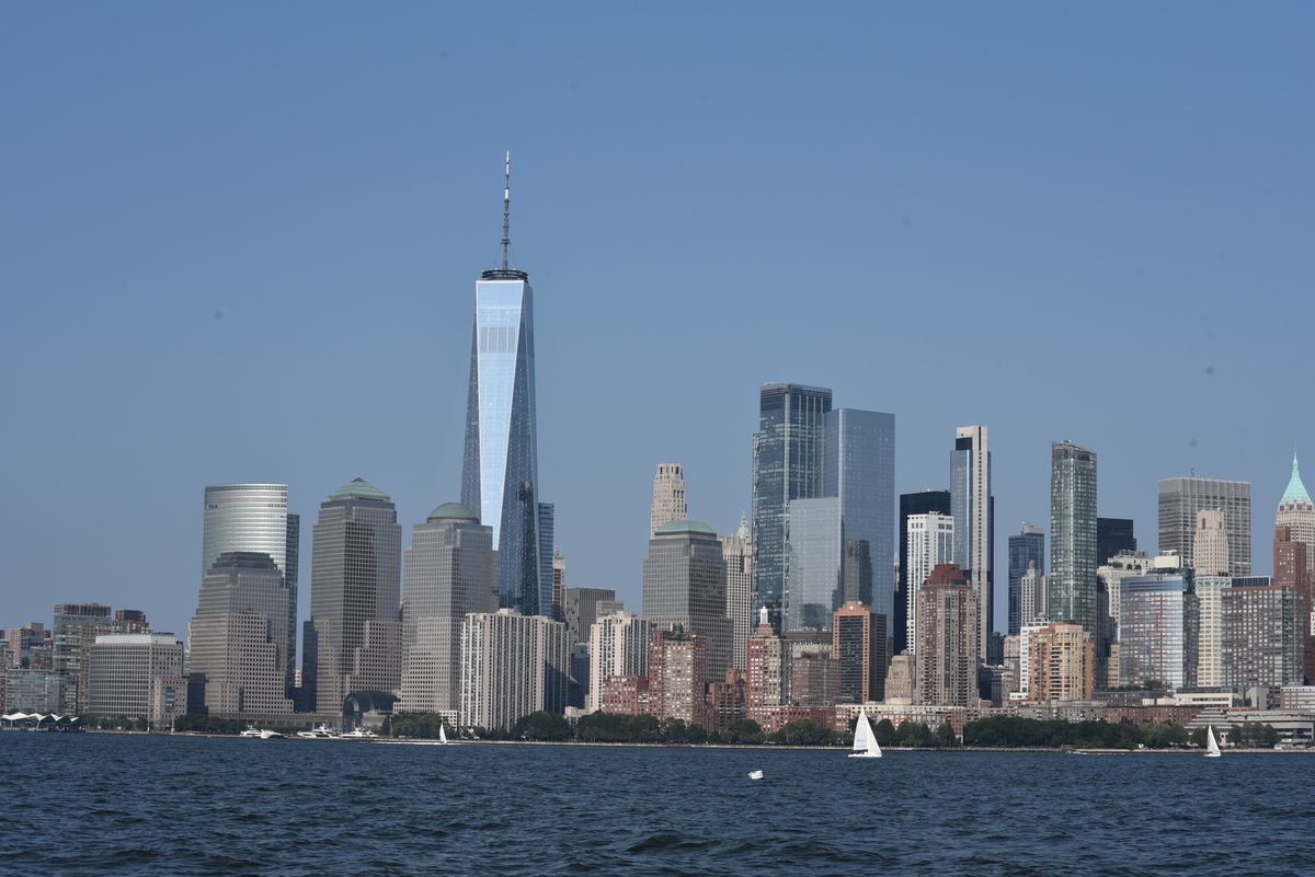 El Torre de libertad en el sur de Manhattan