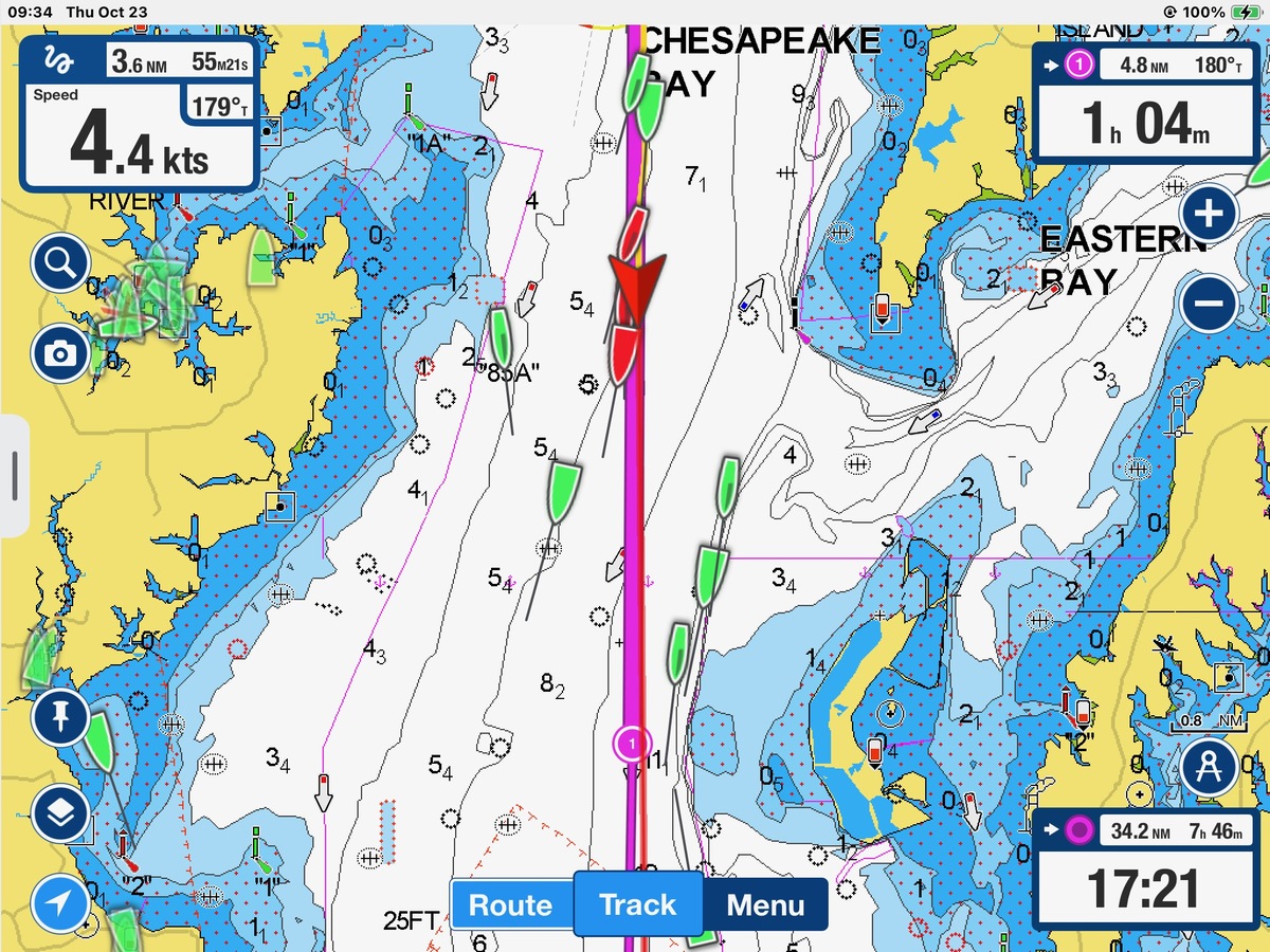 Navegación el 23 de Octubre