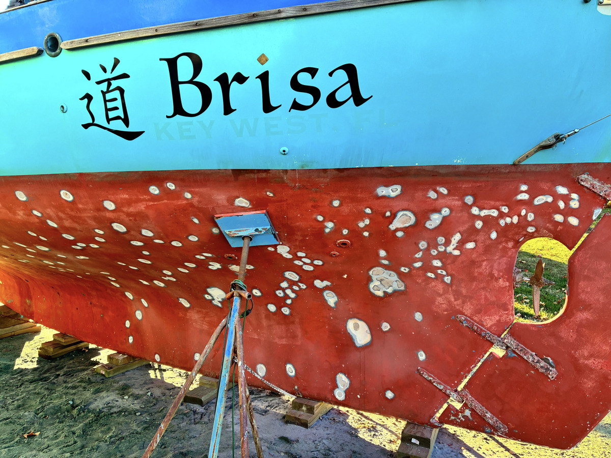 ampollas lijadas en la popa del lado de babor