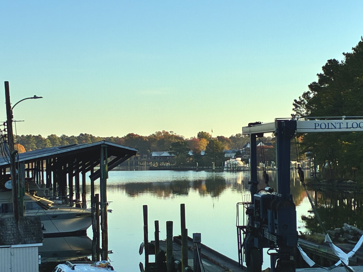 Vista del arroyo desde mi sitio en el astillero